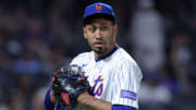 Jun 13, 2024; New York City, New York, USA; New York Mets relief pitcher Edwin Diaz (39) reacts after the top of the ninth inning against the Miami Marlins at Citi Field. Mandatory Credit: Brad Penner-USA TODAY Sports