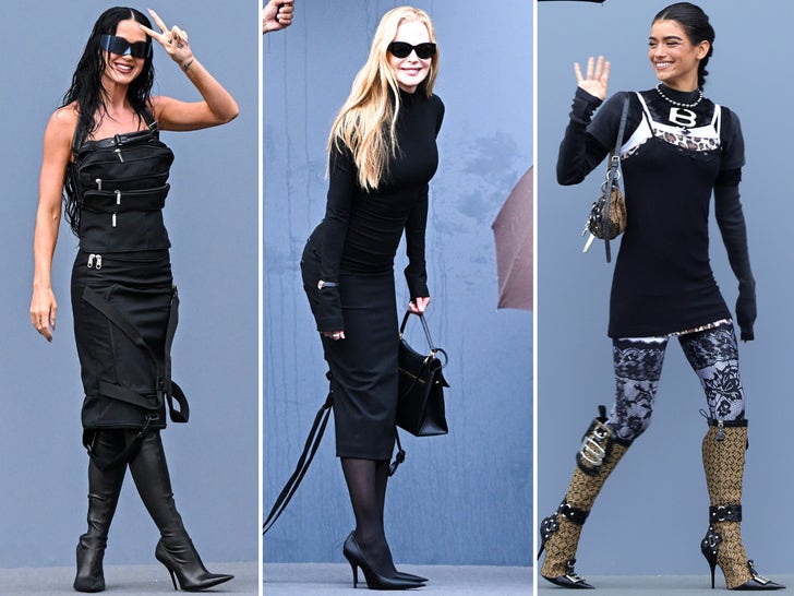 Celeb Style At Balenciaga Paris Fashion Week