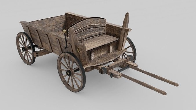 Wooden Wagon 3D model