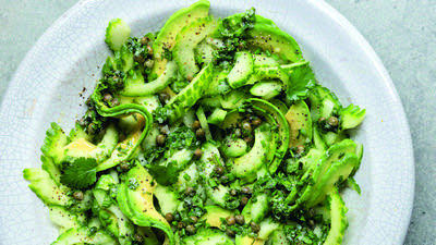 Clean Green Cucumber, Avocado and Caper Salad