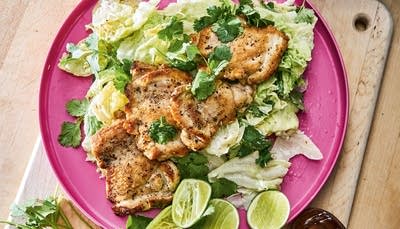 Chicken Cutlets with Spicy Coconut Dressing