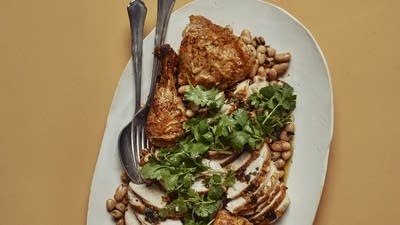 Herbed Beans With Rotisserie Chicken