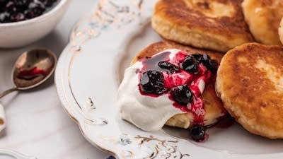 Syrnyky (Сирники) Farmer Cheese Pancakes 