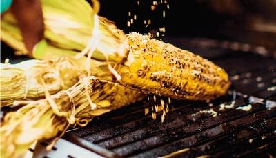 Jerk-Spiced Grilled Corn with Coconut Confetti