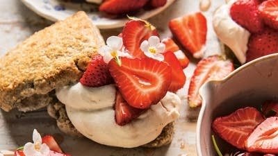 Strawberry Rye Shortcakes With Honey-Vanilla Cream