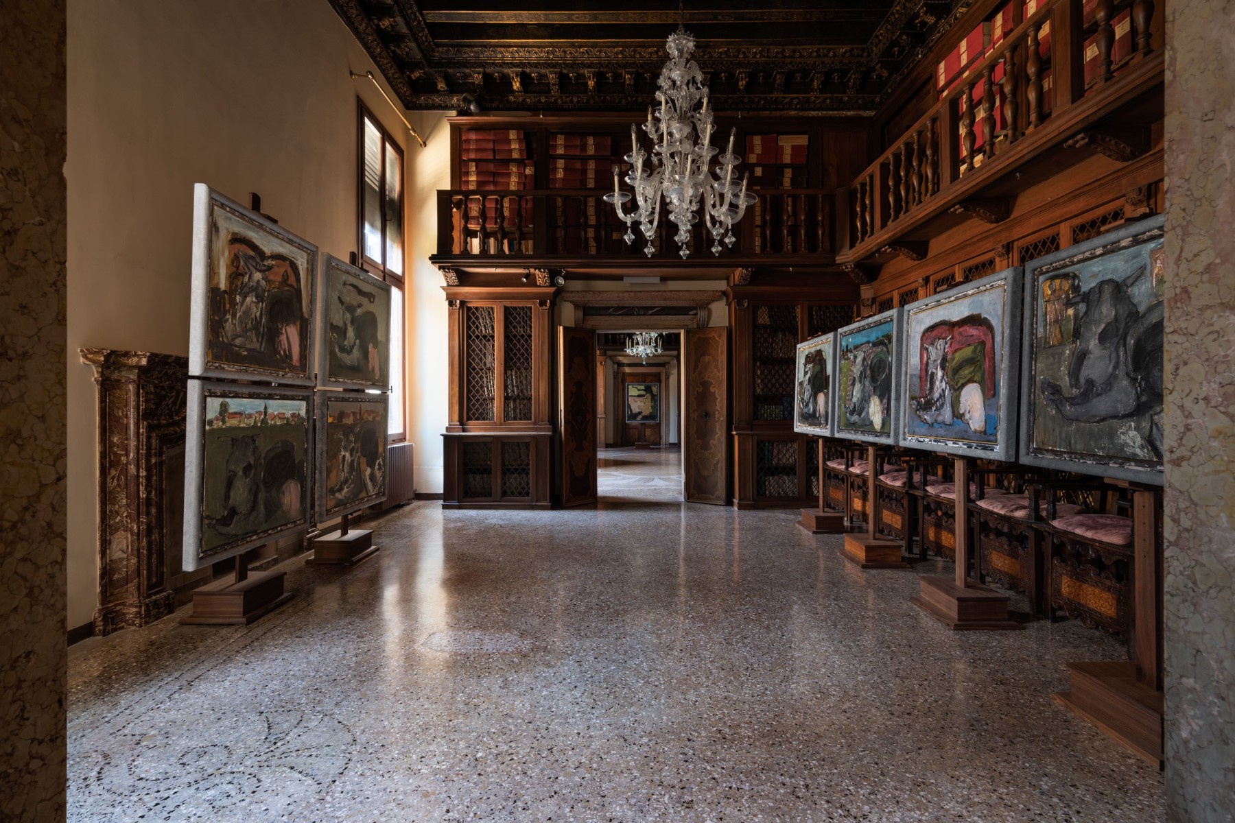 Installation view: Markus Lüpertz: Palazzo Loredan, Venice. 2022.