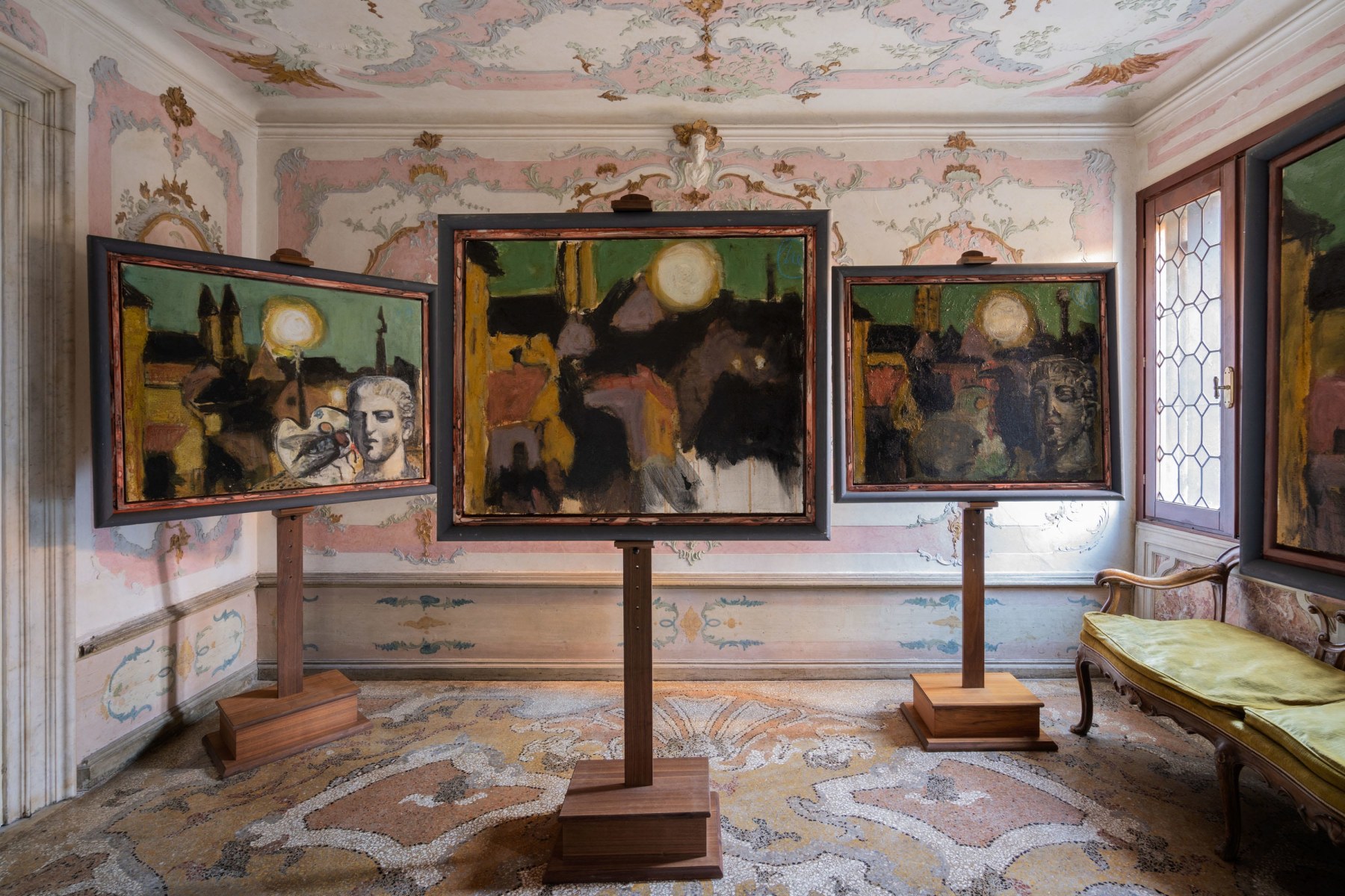 Installation view: Markus Lüpertz: Palazzo Loredan, Venice. 2022.