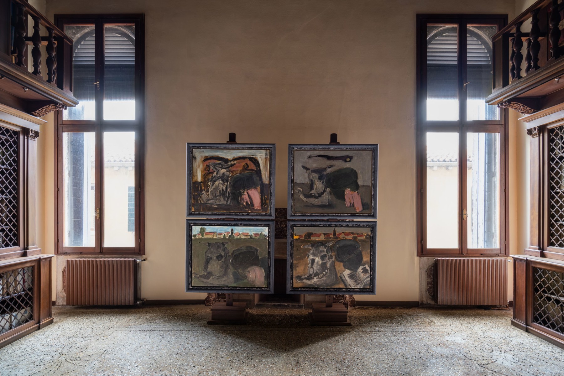 Installation view: Markus Lüpertz: Palazzo Loredan, Venice. 2022.