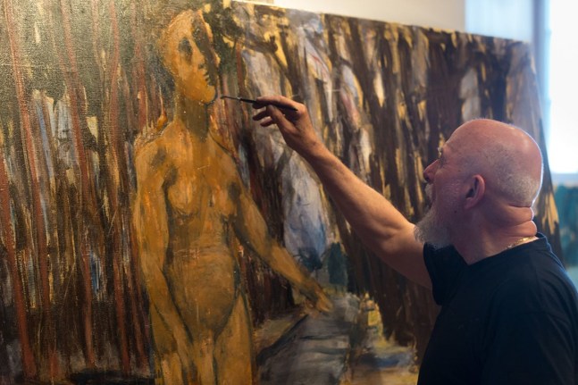 Markus Lüpertz in his studio, 2020.