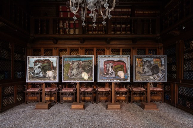 Installation view: Markus Lüpertz: Palazzo Loredan, Venice. 2022.