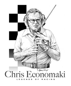 Chris Economaki Portrait - Byron Chaney's Illustration and Design