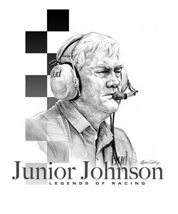 Junior Johnson Portrait - Byron Chaney's Illustration and Design