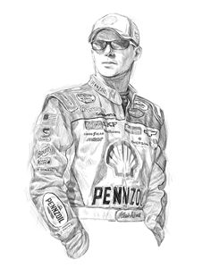 Kevin Harvick digital portrait - Byron Chaney's Illustration and Design