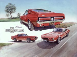 Shelby GT 350 Mustang - Byron Chaney's Illustration and Design