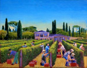 A Modern Vineyard - David Zimmerman Fine Art