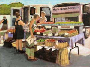 Strolling the Market - David Zimmerman Fine Art