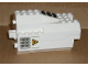 Part No: 30351pb02c01  Name: Electric, Light & Sound Rocket Engine, Battery Box with White Cover with Yellow Triangle and Vents Pattern on Both Sides (Stickers) - Set 6456