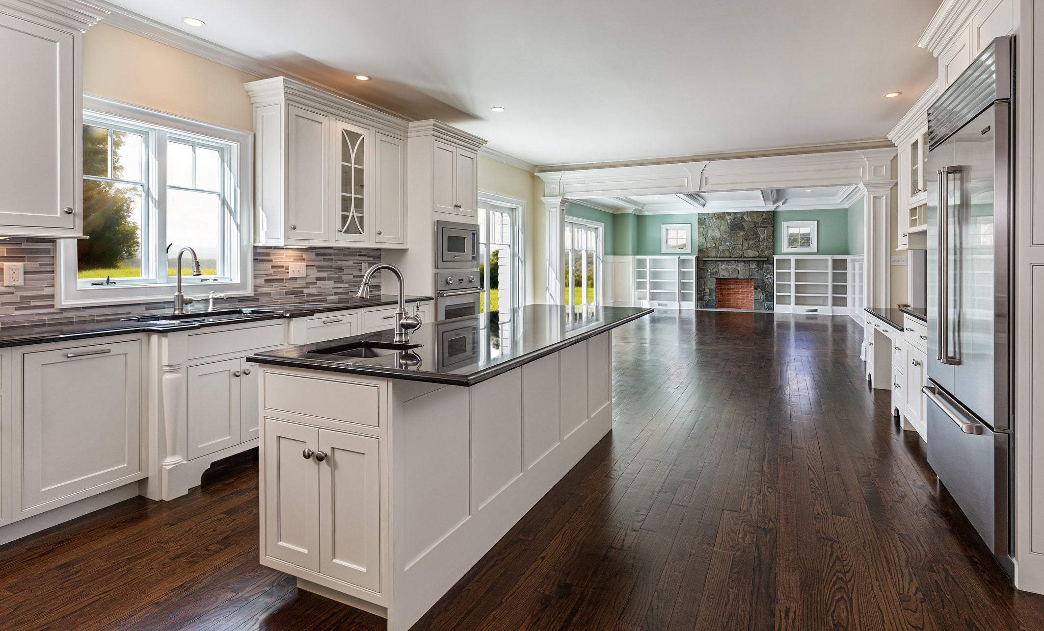 Kitchen and adjacent Breakfast nook and living Room