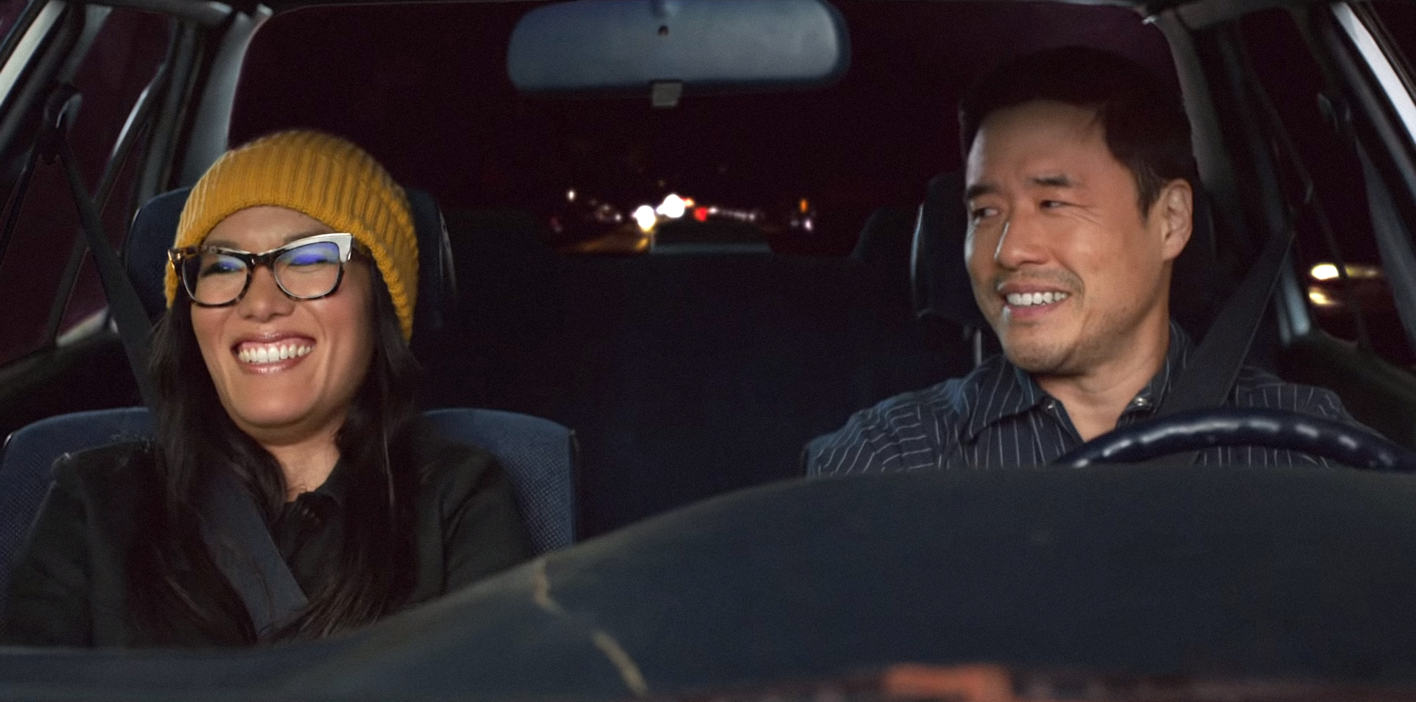 Ali Wong and Randall Park sitting in a car in &quot;Always Be My Maybe.&quot;