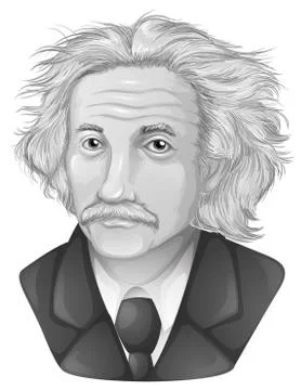 Scientist Albert Einstein Cartoon Character Callout Stock Vector ...