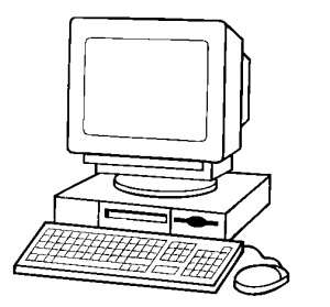 Desktop Computer Vector .