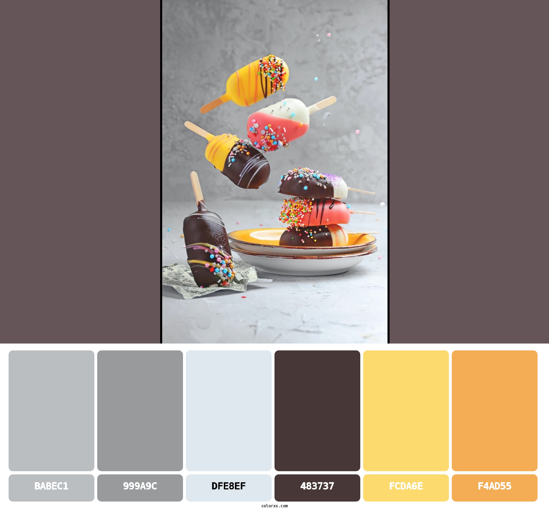 Brown and white ice cream color palette