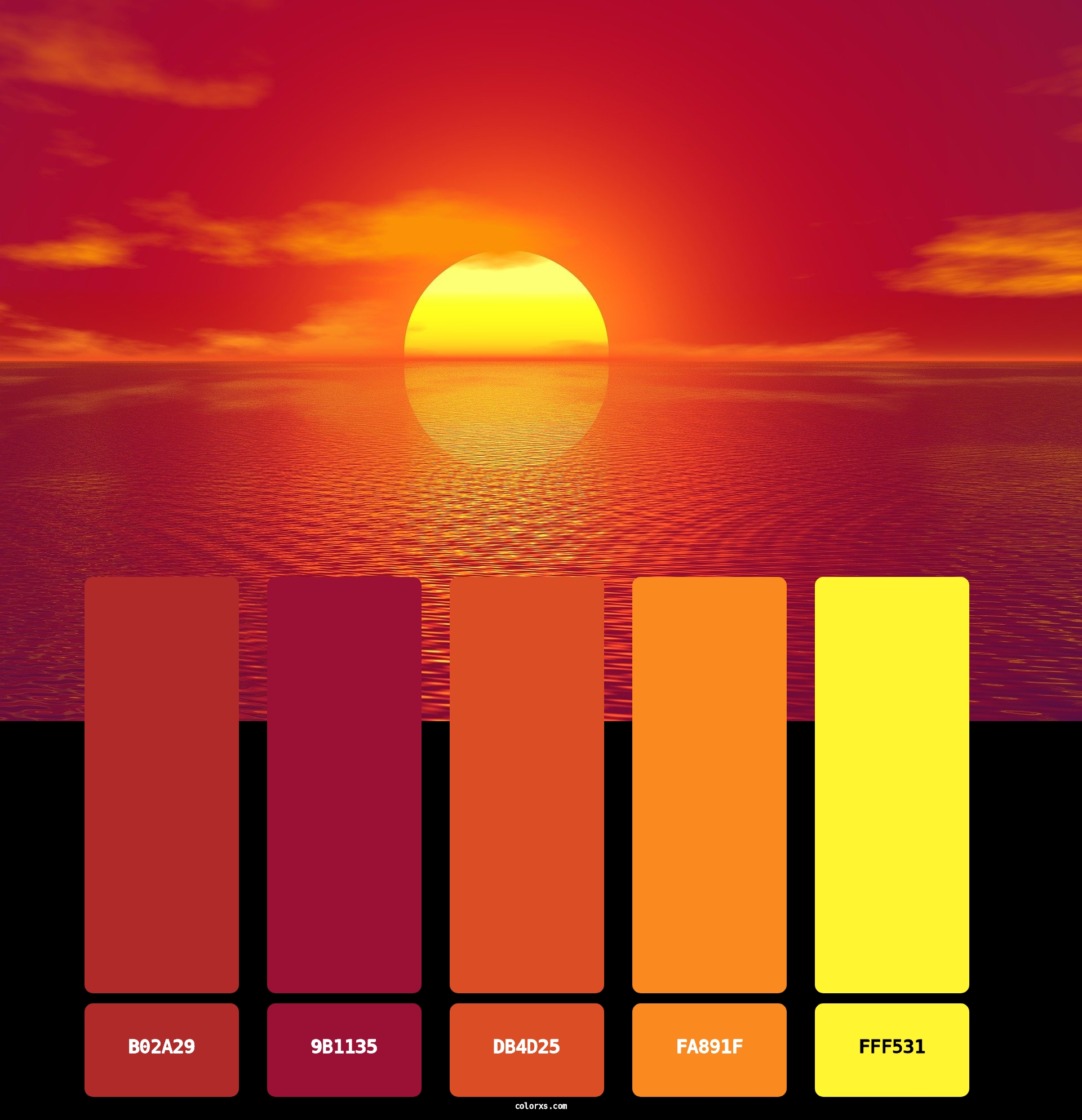 Sunset Sea Horizon Color Palette