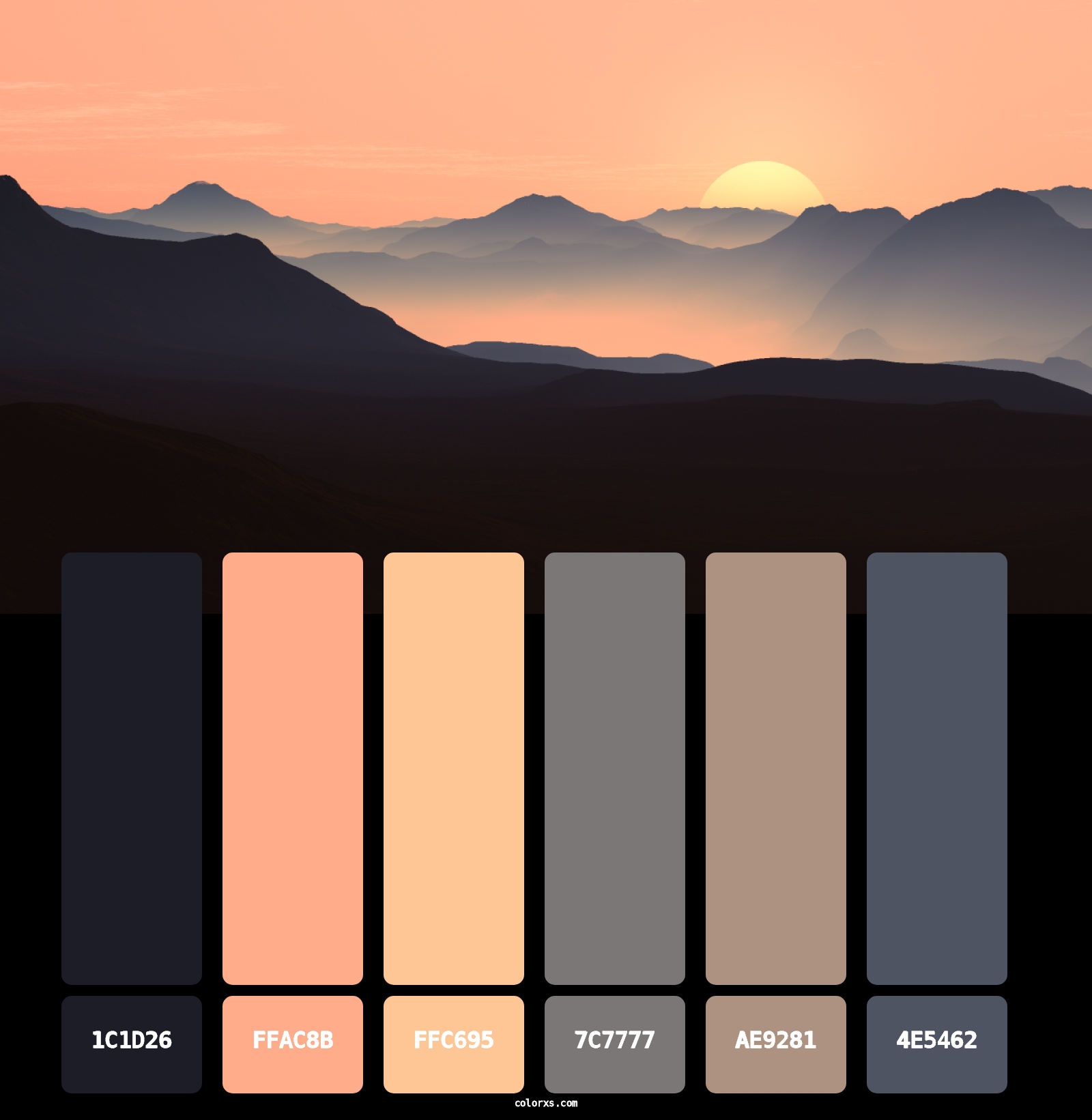 Mountains Landscape Color Palette