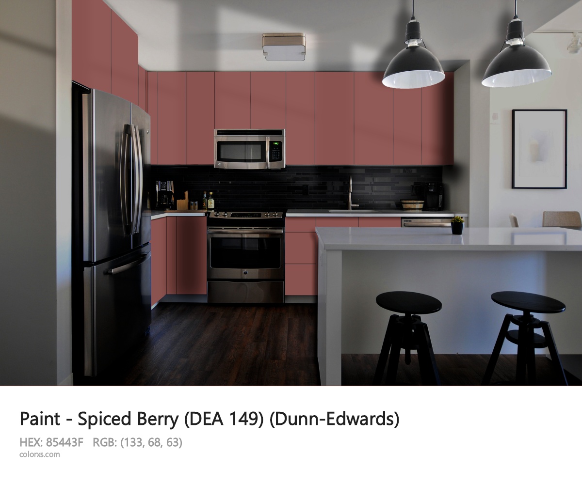 Dunn-Edwards Spiced Berry (DEA 149) Paint modular kitchen design