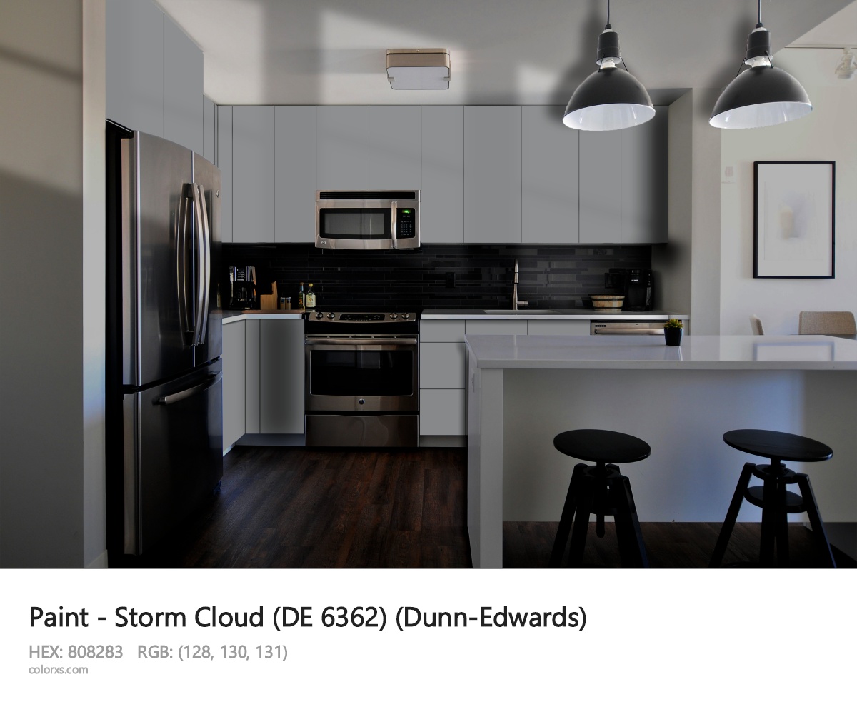 Dunn-Edwards Storm Cloud (DE 6362) Paint modular kitchen design