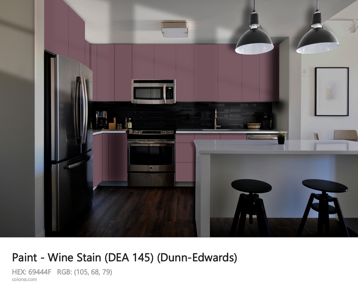 Dunn-Edwards Wine Stain (DEA 145) Paint modular kitchen design