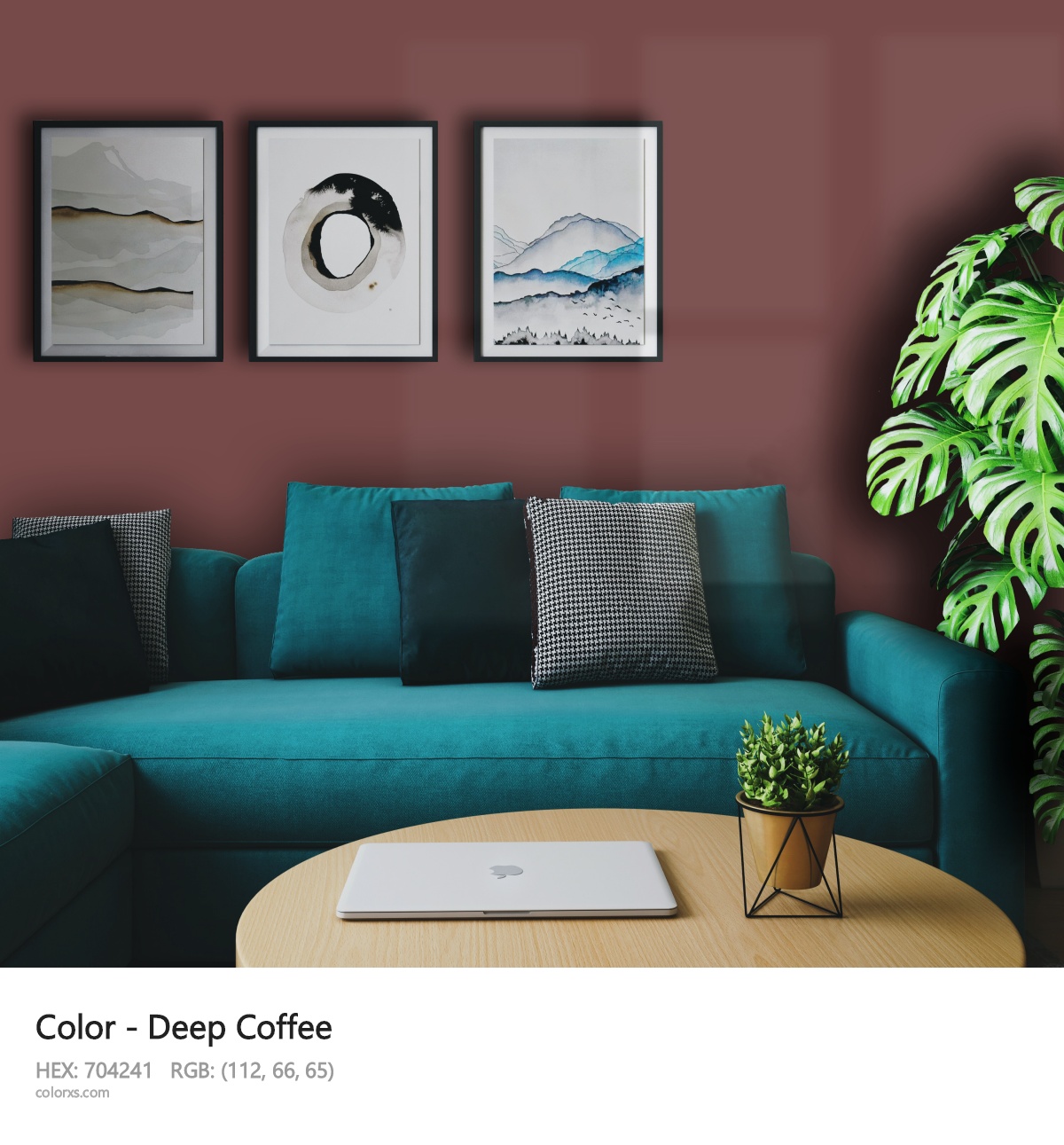 Deep Coffee Color cozy coffee corner interior