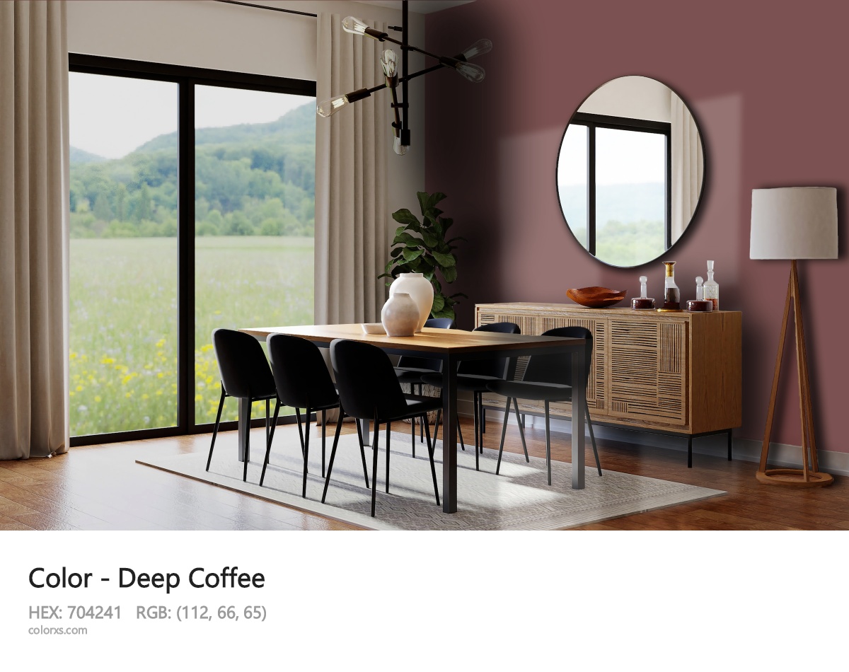 Deep Coffee Color dining room design