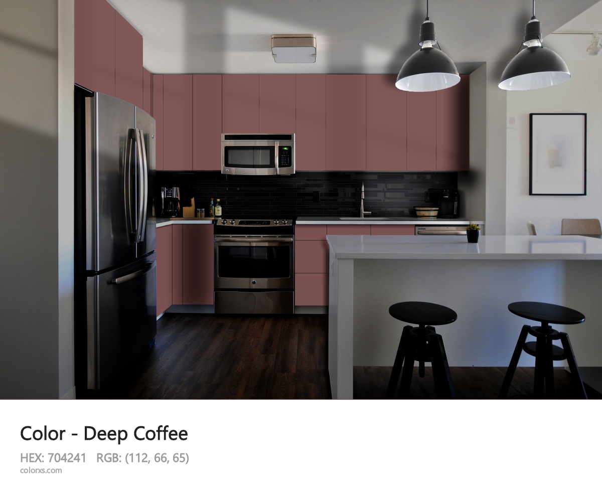 Deep Coffee Color modular kitchen design