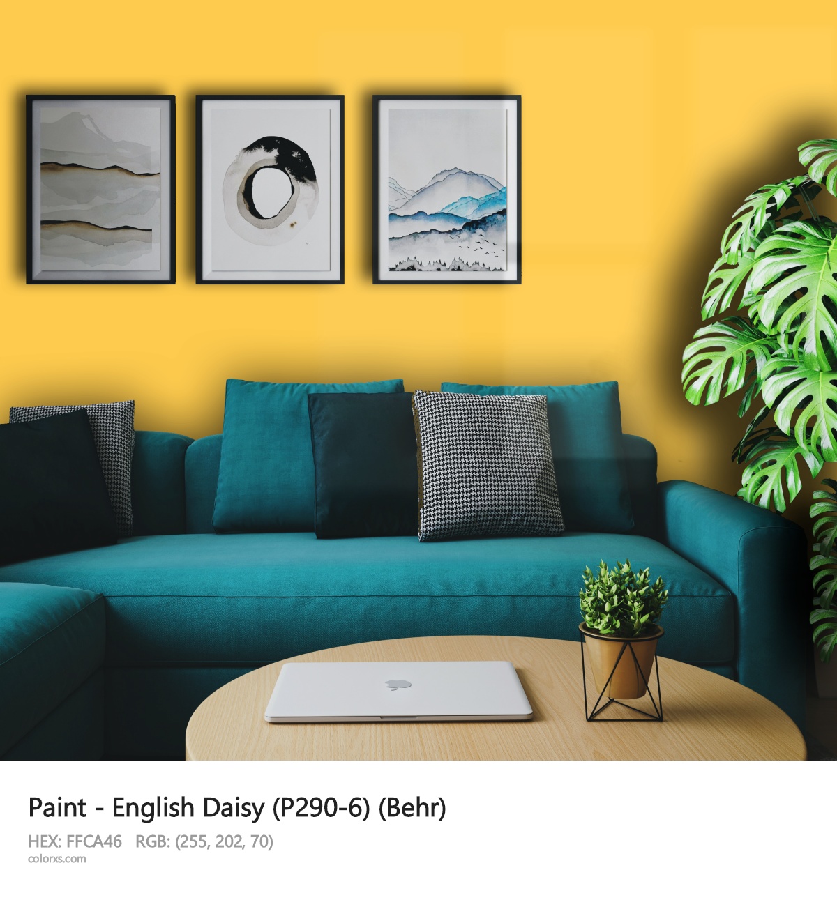 Behr English Daisy (P290-6) Paint cozy coffee corner interior