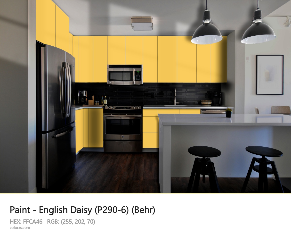 Behr English Daisy (P290-6) Paint modular kitchen design