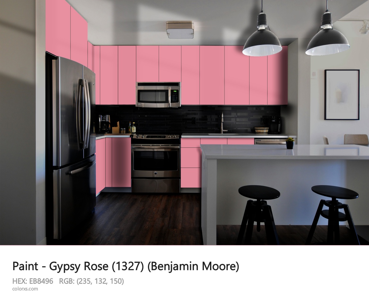 Benjamin Moore Gypsy Rose (1327) Paint modular kitchen design