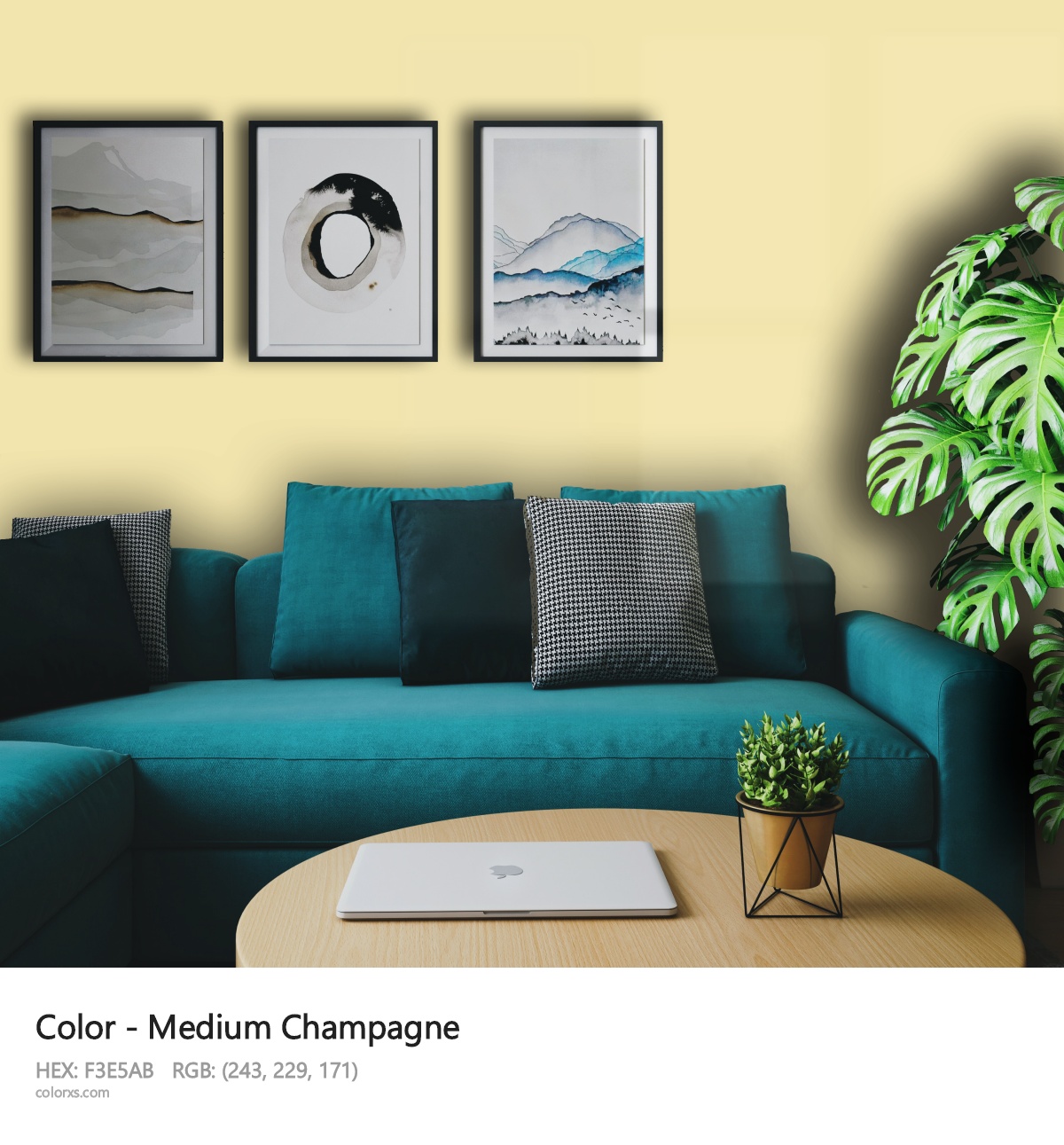 Medium Champagne Color cozy coffee corner interior