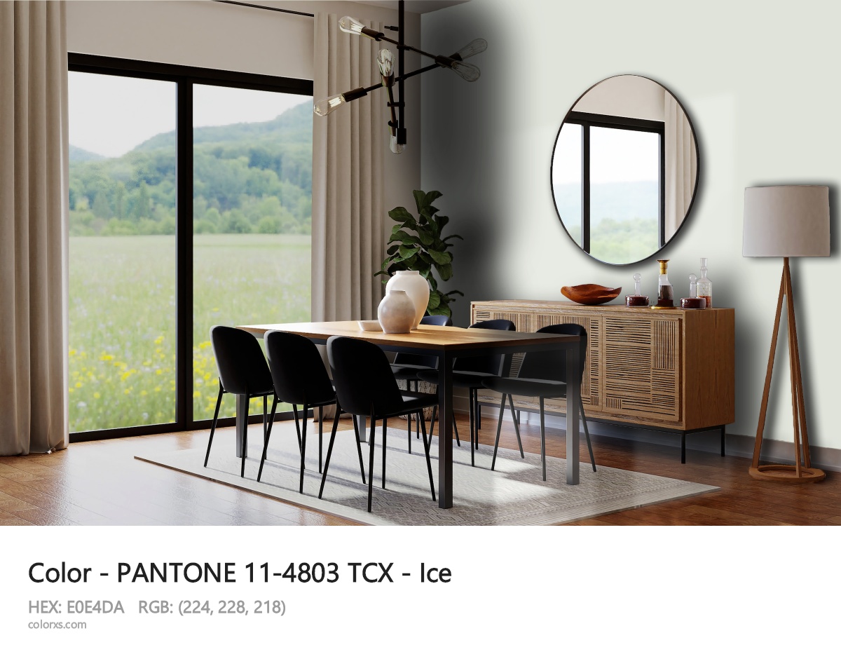 PANTONE 11-4803 TCX - Ice CMS dining room design