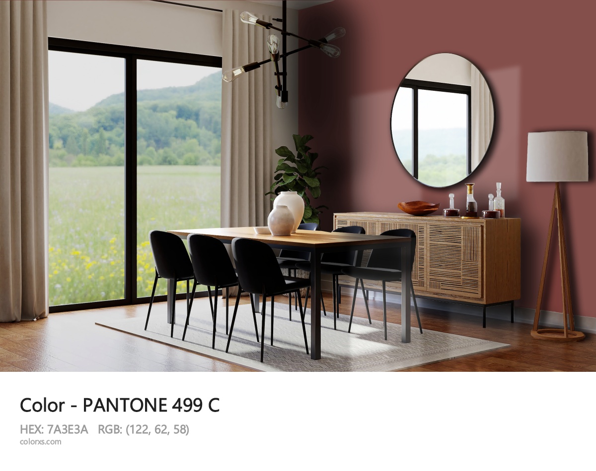 PANTONE 499 C CMS dining room design