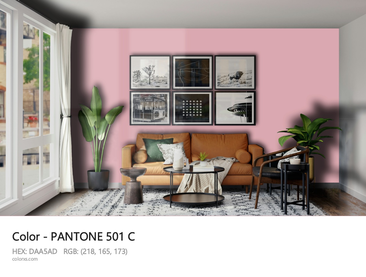 PANTONE 501 C CMS modern minimalist living room interior