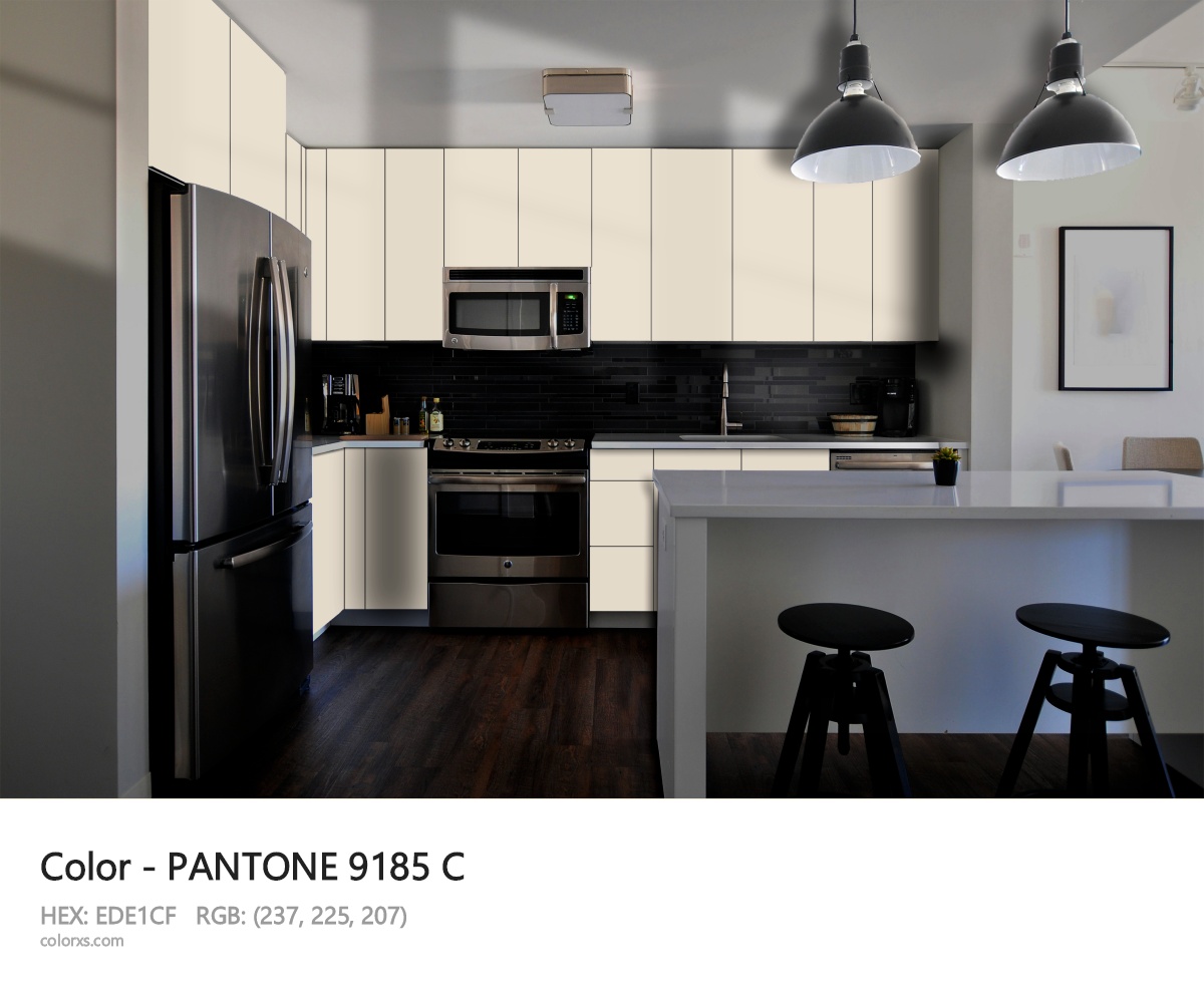 PANTONE 9185 C CMS modular kitchen design