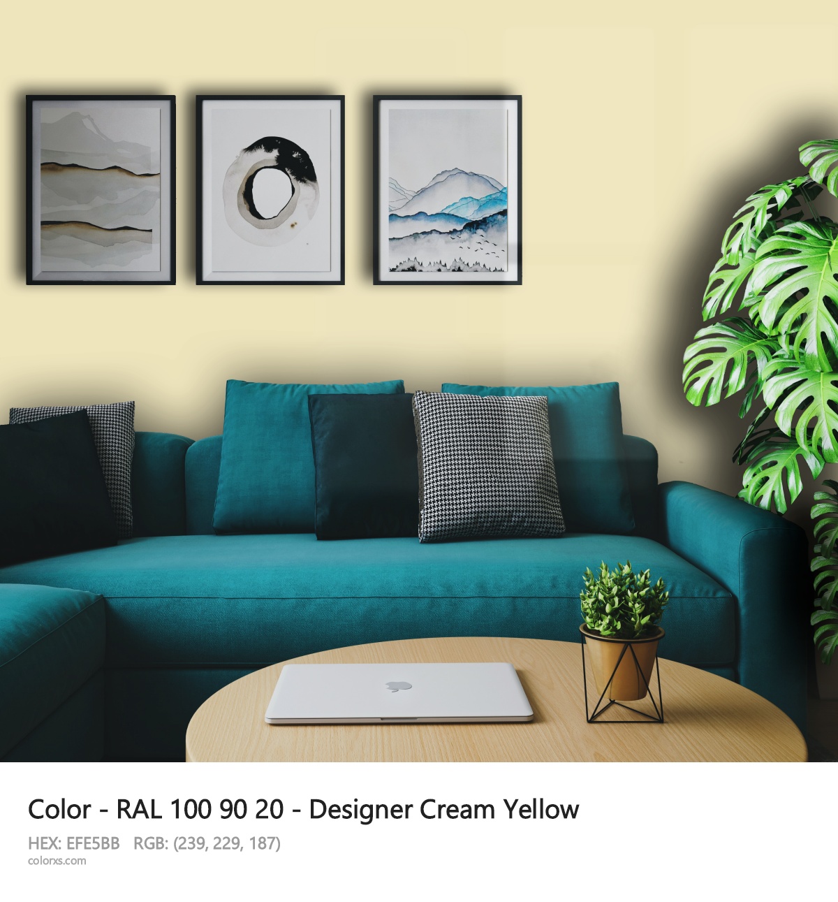 About RAL 100 90 20 - Designer Cream Yellow color - its meaning and example