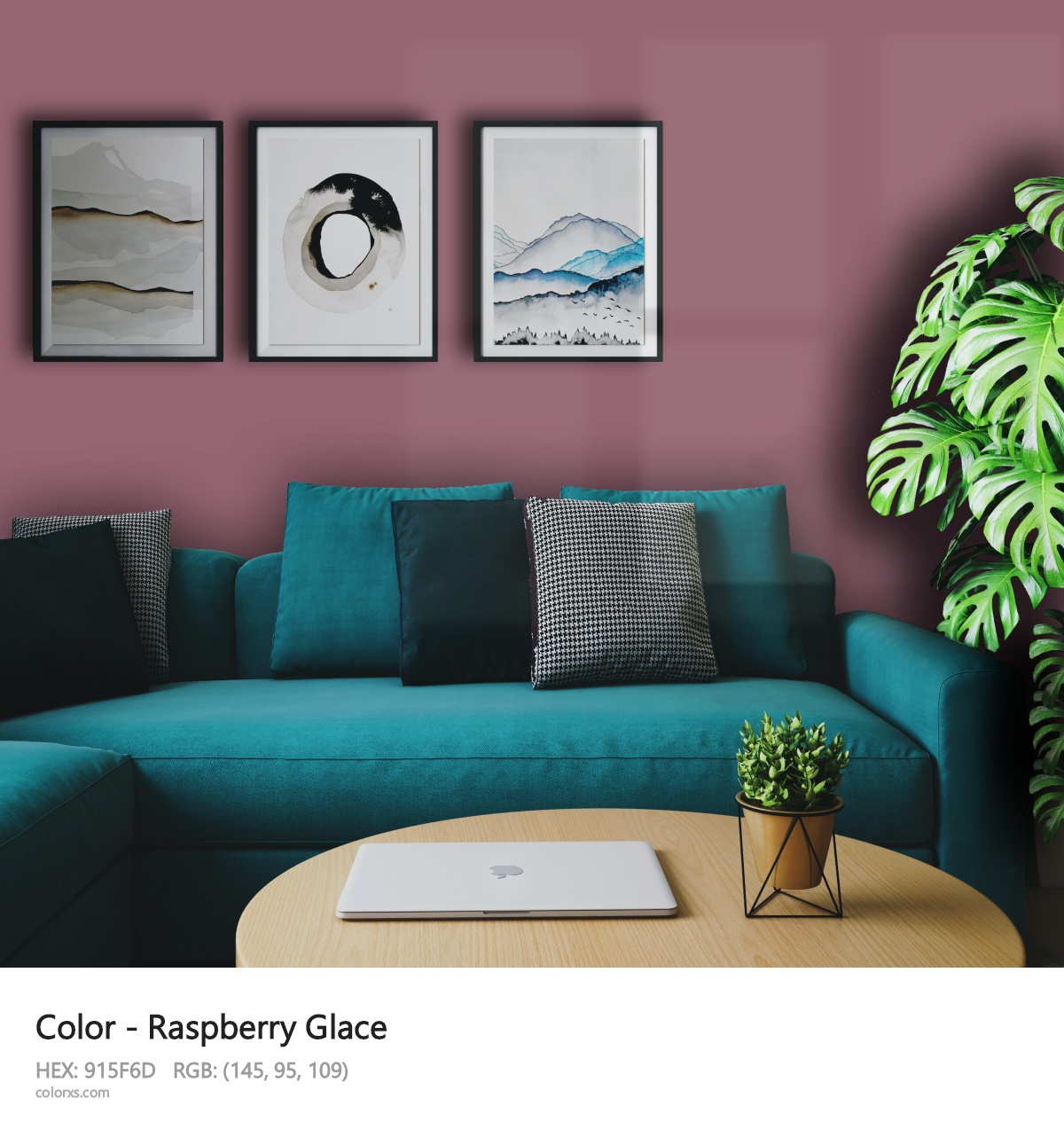 Raspberry Glace Color cozy coffee corner interior