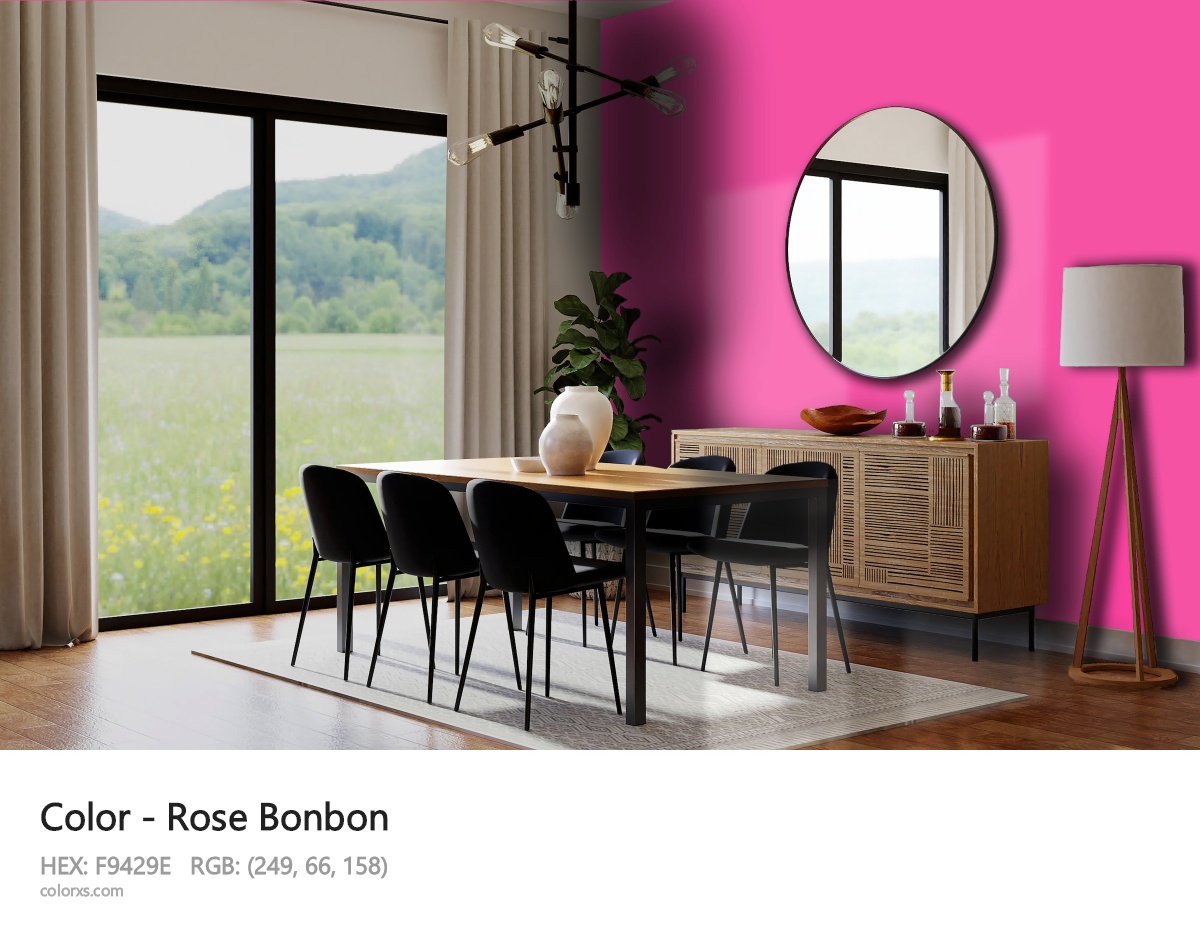 Rose Bonbon Color dining room design