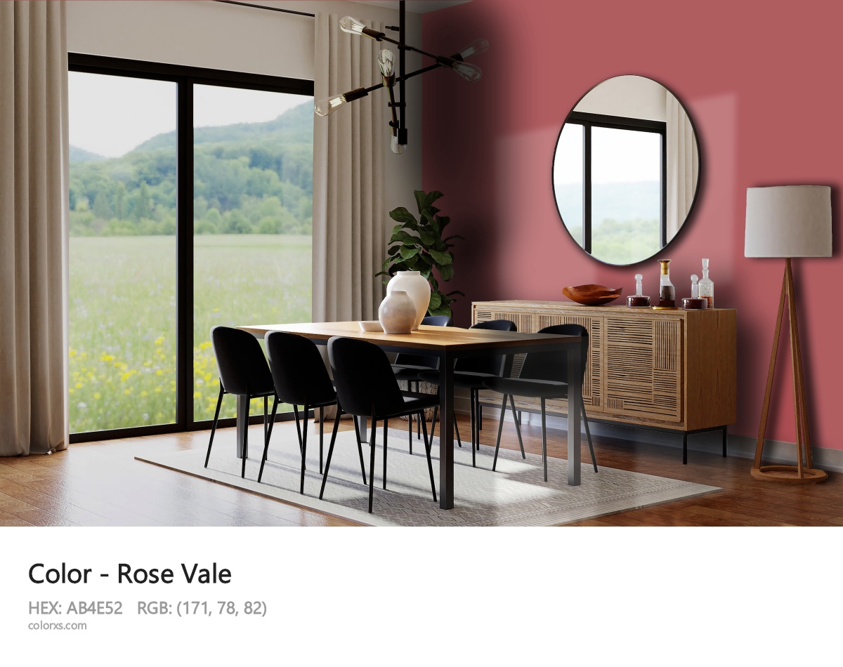 Rose Vale Color dining room design