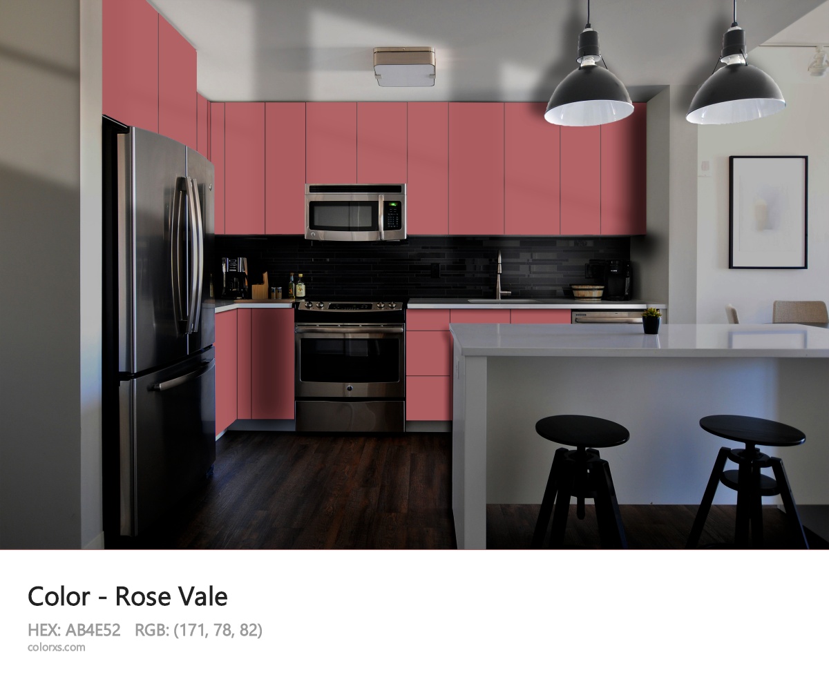 Rose Vale Color modular kitchen design