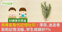 用香氣取代記憶吐司！薄荷、迷迭香幫助記憶活腦，學生成績好7％