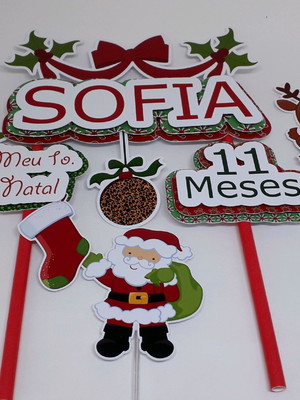 Topo de bolo natal - 11 meses