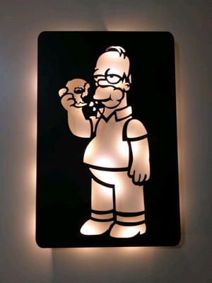 Luminaria de parede homer simpson